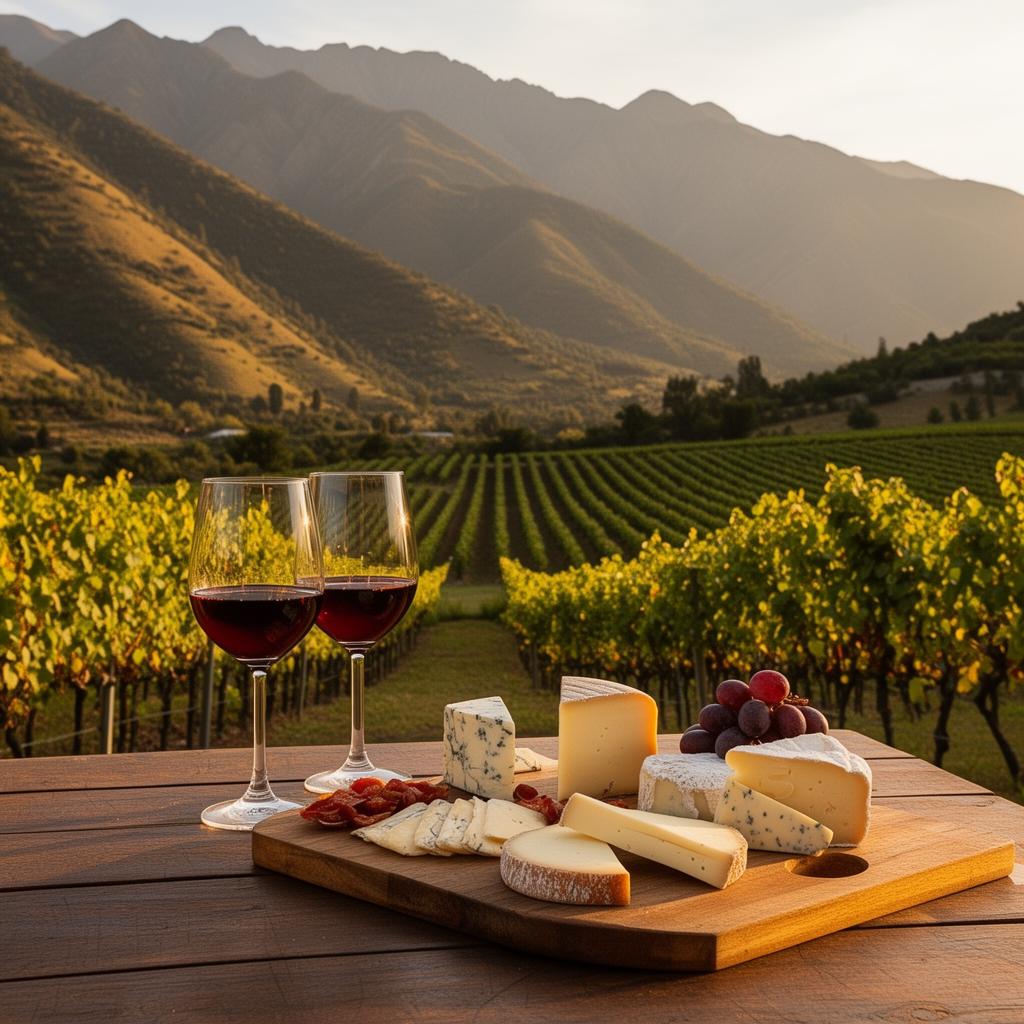 Vi&ntilde;edos en los Valles Calchaqu&iacute;es tucumanos con paisaje verde y monta&ntilde;as
