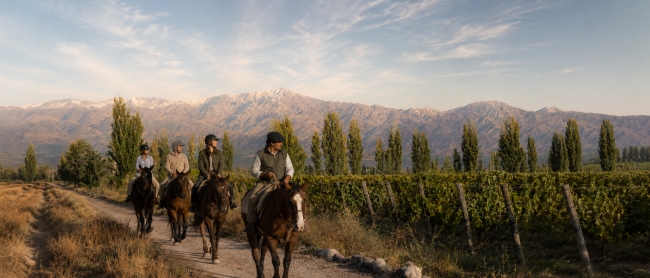 Mendoza diferente, cabalgata y sabores al pie de los Andes.