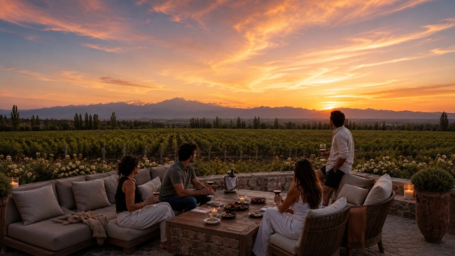 Mendoza entre amigos, vinos, juegos y atardeceres.